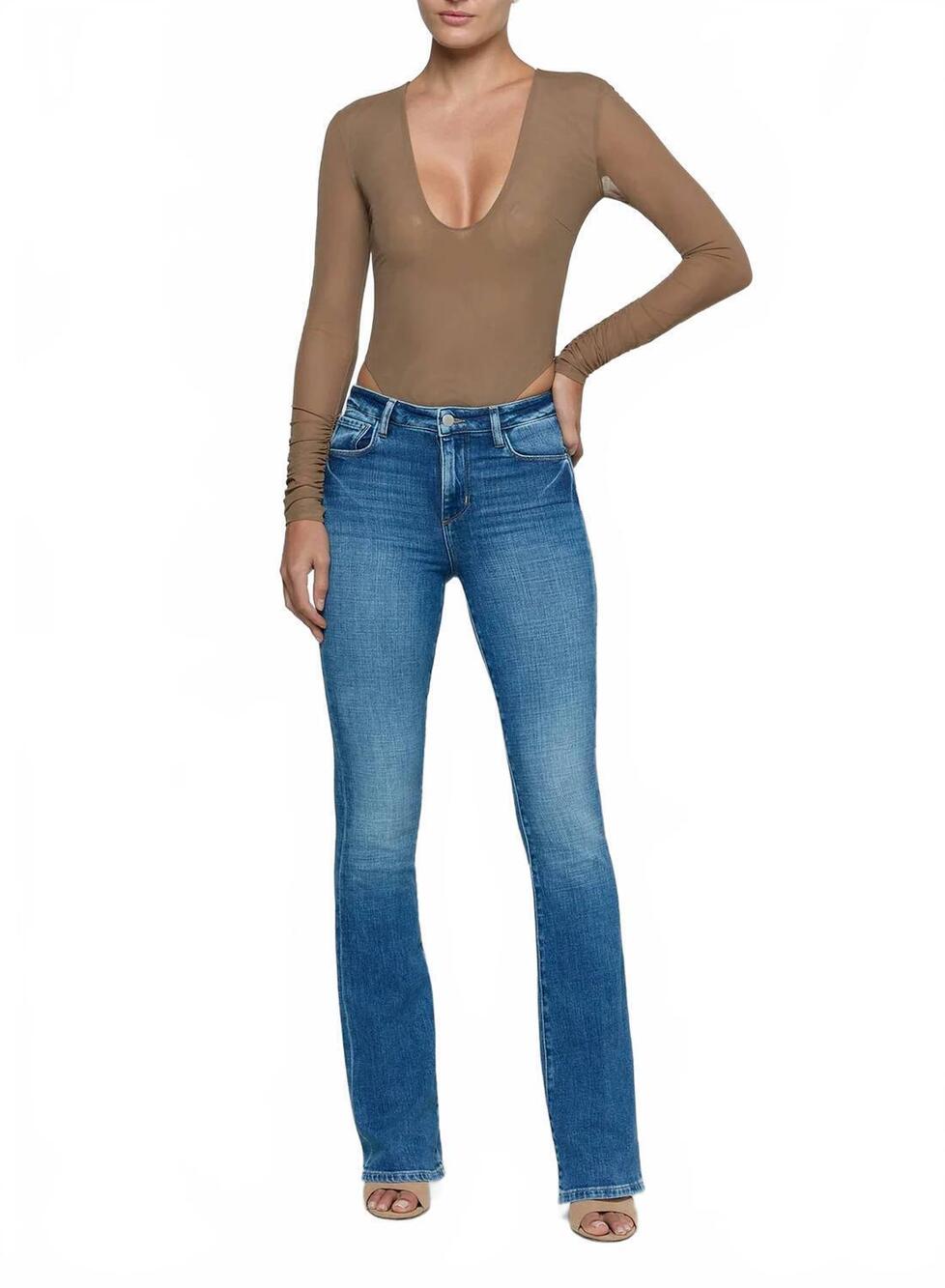 NEW L'AGENCE thalassa high cut bodysuit in cardamom
